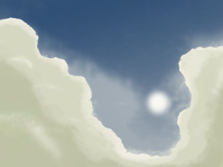 Sky sun clouds blue background 2 - benoit b. mandelbrot free wallpaper