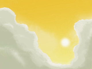 Yellow sky clouds plane sun - cloud and a plane free wallpaper