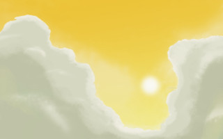 Yellow sky clouds plane sun 4 - cloud and a plane free wallpaper