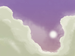 Purple sky clouds bright sun - a bright sun in the distance free wallpaper