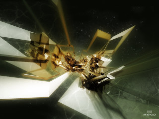 Futuristic structure star black background 2 - deconstructivism free wallpaper