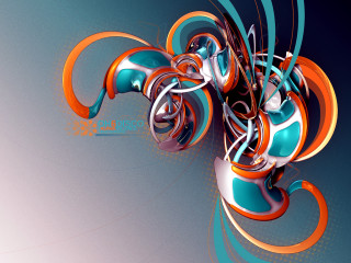 Colorful swirl design blue background - android jones free wallpaper