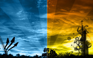 Sky clouds tree bird nature - cloud and a tree free wallpaper