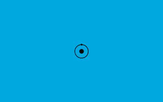 Blue background black circle black - free minimalism wallpaper