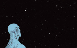 Blue alien night sky stars - dave gibbons free wallpaper