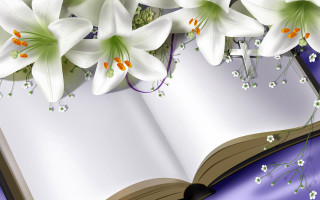 Book flowers purple background border 3 - a purple border free wallpaper