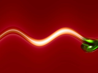 Red background green apple red 3 - plasma free wallpaper