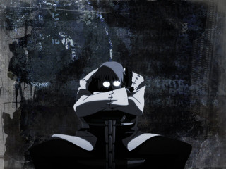 Person sitting chair head down - a creepy look free wallpaper