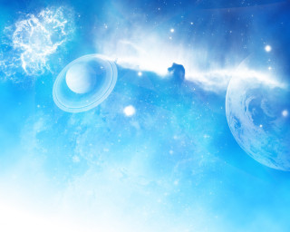 Planets in the sky with 4 - a group of planets free wallpaper