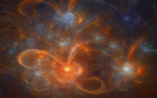 Bright orange center blue yellow - smaller free wallpaper for desktop