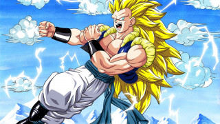 Cartoon character fighting dragon sky - lightning behind free wallpaper