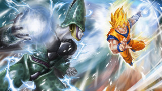 Dragon man fight cartoon lightning - cell free wallpaper
