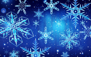 Blue background snowflakes sides snowflakes - ice free wallpaper