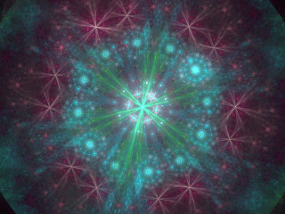 Colorful flower stars in middle - many star free wallpaper
