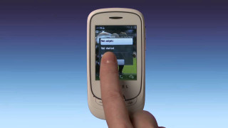 Hand pressing button cell phone - free technology wallpaper