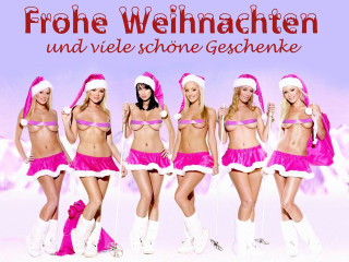 Pink santa girls florianne becker - their foot free wallpaper
