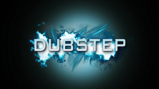 Dubstep blue white text black - text free wallpaper