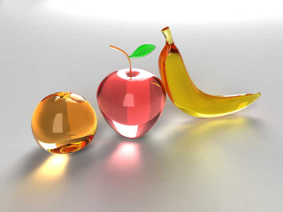 Apples banana table light side 2 - a light free wallpaper for desktop