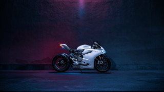 White motorcycle dark room red - a white motorcycle free wallpaper