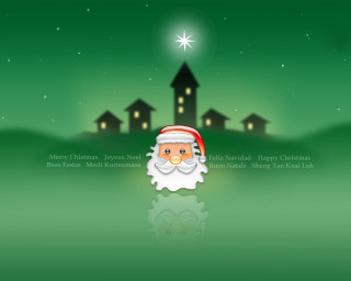 Santa claus christmas card house - a santa clause free wallpaper