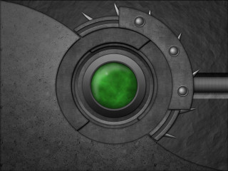 Metal green light center rod 2 - a metal object free wallpaper