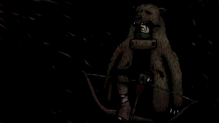 Bear bow arrow dark background - a bear free wallpaper