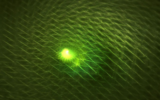 Green light background lines dots - line and dots free wallpaper