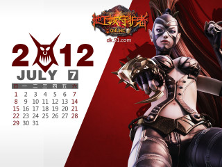 Calendar demon woman sword demon - a calendar free wallpaper