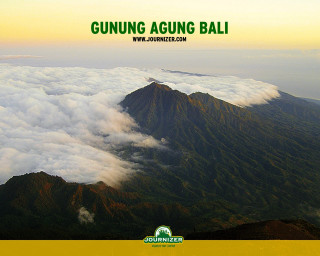 Mountain clouds yellow border gunung 3 - cloud below free wallpaper