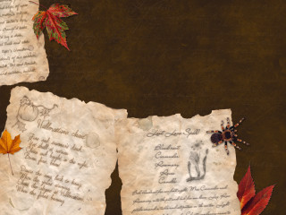 Papers leaf spider folkart autumn - a spider free wallpaper