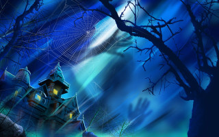 Creepy house spider web full 2 - a spider web free wallpaper for desktop