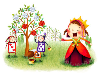 Little girl red dress tree 3 - a little girl free wallpaper