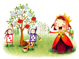 Little girl red dress tree 4 - a little boy free wallpaper