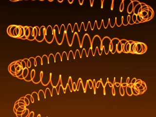 Orange spirals black background brown - a set free wallpaper