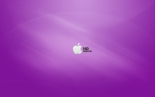 Purple background white apple logo - uhd free wallpaper