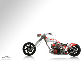 Red white motorcycle gradient rendering - tire free wallpaper