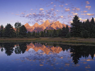 Mountain range lake sunset blue 2 - ansel adams free wallpaper