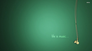 Green wall quote life is - expressive free wallpaper