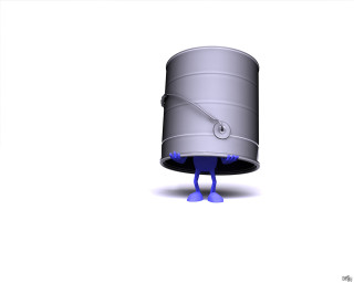 Cartoon character hiding behind barrel 3 - his hip free wallpaper