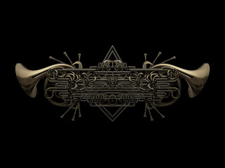 Black background gold design side 2 - a gold design free wallpaper