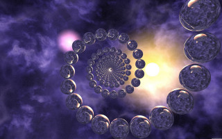 Spiral bubbles space bright light - a bright light in the background free wallpaper