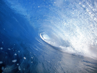 Breaking wave crashing ocean shoreline 2 - a wave free wallpaper
