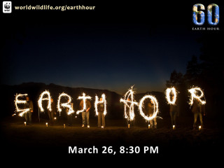 Earth hour group sign lights - free new year wallpaper