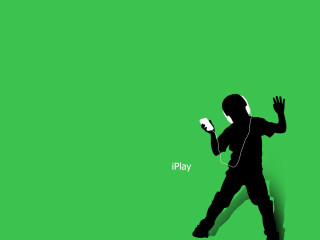 Man playing game controller green 2 - video art free wallpaper
