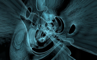 Blue flower black background white 2 - a black center free wallpaper