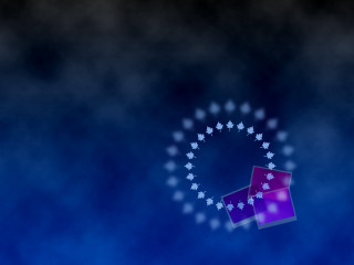 Blue background purple white star - volumetric fog free wallpaper