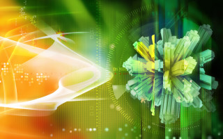 Colorful abstract flower solarpunk generative - solarpunk free wallpaper for desktop