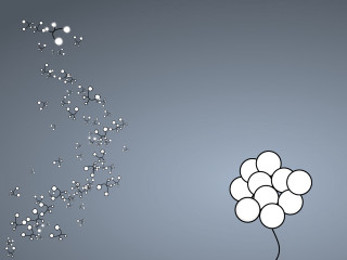 Balloons floating bubbles string attached 2 - particle free wallpaper for desktop