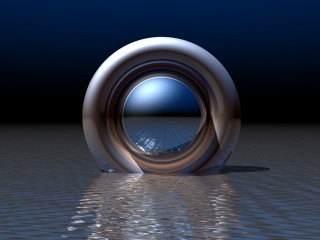 Circular object floating water night 2 - a circular object free wallpaper