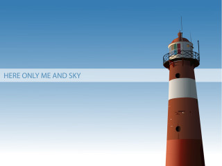 Red white lighthouse sky background 3 - free sky wallpaper for desktop